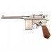 Страйкбольный пистолет WE Mauser 712 Silver (6 мм, GBB, C96, приклад)