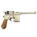 Страйкбольный пистолет WE Mauser 712 Silver (6 мм, GBB, C96, приклад)