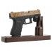 Страйкбольный пистолет WE Glock 19 Gen 3 (WE-G003BOX-IV, bronze, гравировка)