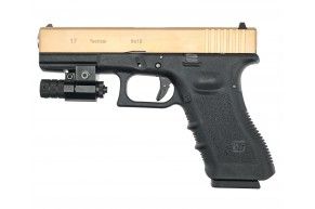 Страйкбольный пистолет WE Glock 17 Gen 3 (6 мм, GBB, Blowback, Titanium Gold)