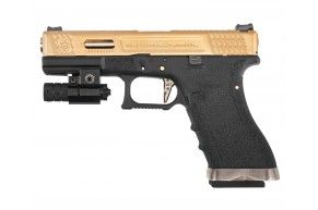 Страйкбольный пистолет WE Glock 17 G-Force (WE-G001WET-TG, золотой)