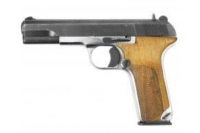 Охолощенный пистолет Токарев-СО Курс-С (Zastava M57, черный, хром, дерево)