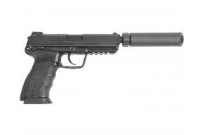 Страйкбольный пистолет Tokyo Marui HK45 Tactical (6 мм, GBB, Black, модератор)