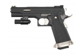 Страйкбольный пистолет WE Colt M1911 Hi-Capa 5.1 WET REX (Long, GAS, GBB, WE-H001WET-BK)