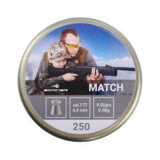 Пули пневматические Borner Match 4.5 мм (250 шт, 0.58 грамм)