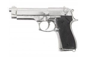 Макет пистолета Denix Beretta F92 (Хром, D7/1254NQ, Италия, 1975 г)
