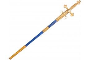  Макет меча масонов Denix D7/4119 (18-19 век, синие ножны)