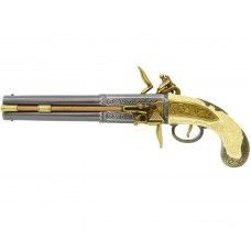 Макет кремниевого пистолета Denix D7/1264 (двуствольный, Англия, 1750 г)