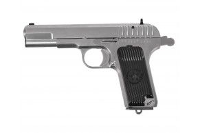 Страйкбольный пистолет WE TT Silver (Хром, WE-E012-SV, Green Gas)