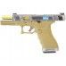 Страйкбольный пистолет WE Glock 18 G-Force (6 мм, GBB, Tan, Хром, WET-4)