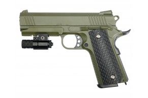 Страйкбольный пистолет Galaxy Colt 1911 PD Rail G.25G