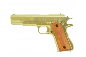 Макет пистолета Кольт M1911A1 США 1911 год (ММГ, золотой)