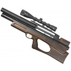 Пневматическая PCP винтовка Дубрава Лесник 450 мм BullPup (электрическая, 6.35 мм, орех)