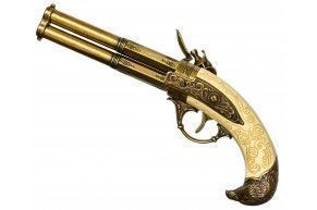 Кремниевый пистолет D7/1305 (с 2 стволами, Франция XVIII в)