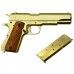 Пистолет Кольт М 1911 А1 D7/5312 макет (золотистый, накладки из дерева, США, 1-я и 2-я Мировая война)