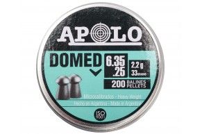Пули пневматические Apolo Domed 6.35 мм (200 шт, 2.2 грамм)