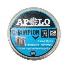 Пули пневматические Apolo Champion 4.5 мм (250 шт, 0.55 гр)