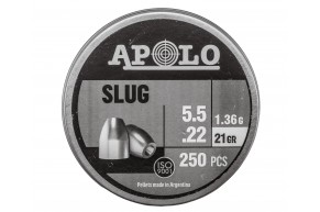 Пули пневматические Apolo Slug 5.5 мм (250 шт, 1.36 гр)