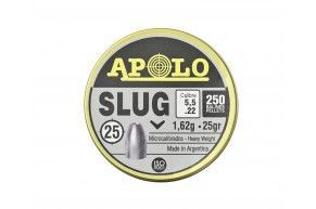 Пули пневматические Apolo Slug 5.5 мм (250 шт, 1.62 гр)