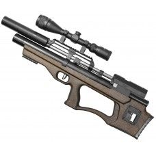 Пневматическая винтовка Krugergun Снайпер 6.35 мм Буллпап (420 мм, редуктор, ресивер 430, взвод передний, деревянная)