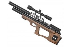 Пневматическая винтовка Krugergun Снайпер 5.5 мм Буллпап (500 мм, редуктор, взвод передний, дерево, резервуар 510)