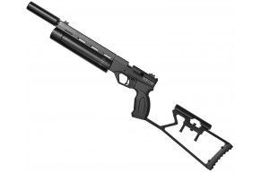 Пневматический пистолет Krugergun Корсар 6.35 мм (редуктор, с манометром, с прикладом, D42 240 мм)