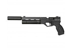 Пневматический РСР пистолет Krugergun Корсар (F32, редуктор, 180 мм, 6.35 мм, с манометром)