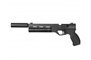 Пневматический РСР пистолет Krugergun Корсар (F32, редуктор, 180 мм, 6.35 мм, с манометром)