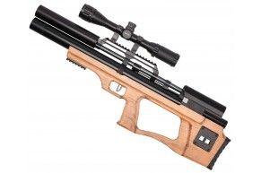 Пневматическая винтовка Krugergun Снайпер 5.5 мм Буллпап (420 мм, редуктор, взвод передний, дерево, резервуар 510)
