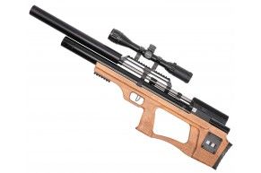 Пневматическая винтовка Krugergun Снайпер Буллпап 5.5 мм (580 мм, резервуар 510, редуктор, передний взвод, дерево)