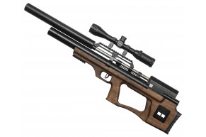 Пневматическая винтовка Krugergun Снайпер Буллпап 5.5 мм (580 мм, резервуар 510, редуктор, передний взвод, дерево)