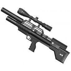 Пневматическая винтовка Krugergun Снайпер 5.5 мм Bullpup (420 мм, резервуар 430, редуктор, передний взвод, пластик)