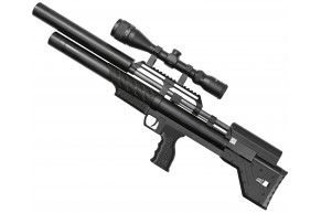 Пневматическая винтовка Krugergun Снайпер 5.5 мм Bullpup (500 мм, редуктор, взвод передний, пластик, резервуар 510)