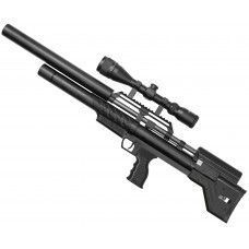 Пневматическая винтовка Krugergun Bullpup Снайпер 5.5 мм (580 мм, 510 резервуар, передний взвод, пластик, редуктор)