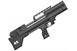 Пневматическая винтовка Krugergun Снайпер 6.35 мм Буллпап (300 мм, высокий мостик, пластик, редуктор)