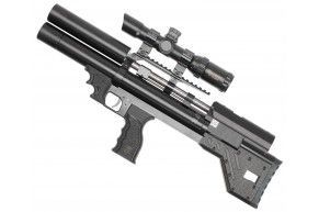 Пневматическая винтовка Krugergun Снайпер 6.35 мм Буллпап (300 мм, редуктор, взвод передний, пластик)