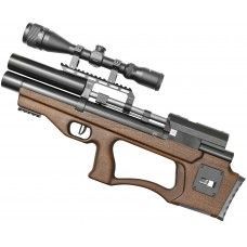 Пневматическая винтовка Krugergun 5.5 мм Снайпер Bullpup (300 мм, передний взвод, редуктор, высокий мостик, дерево)