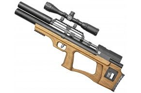 Пневматическая винтовка Krugergun Снайпер 6.35 мм Буллпап (420 мм, 510 резервуар, редуктор, взвод передний, дерево)