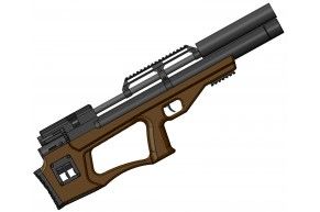 Пневматическая винтовка Krugergun Снайпер 6.35 мм Буллпап (420 мм, резервуар 510, редуктор, дерево)