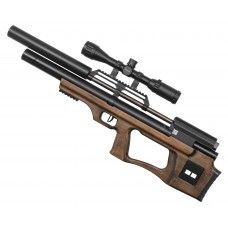 Пневматическая винтовка Krugergun Снайпер 5.5 мм Буллпап (500 мм, редуктор, дерево, резервуар 510)