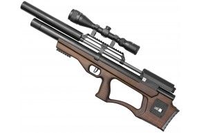 Пневматическая винтовка Krugergun Снайпер 5.5 мм Буллпап (500 мм, редуктор, дерево, резервуар 510)