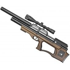 Пневматическая винтовка Krugergun Снайпер 5.5 мм Буллпап (580 мм, прямоток, дерево, резервуар 510)