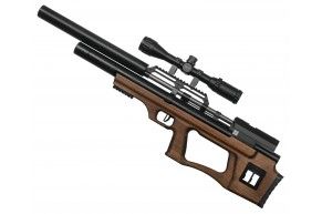 Пневматическая винтовка Krugergun Снайпер Буллпап 6.35 мм (580 мм, резервуар 510, редуктор, передний взвод, дерево)