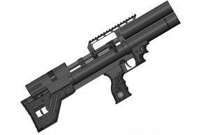 Пневматическая винтовка Krugergun Снайпер 4.5 мм Буллпап (300 мм, редуктор, передний взвод, пластик, высокий мостик)