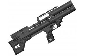 Пневматическая винтовка Krugergun Снайпер Буллпап 5.5 мм (300 мм, прямоток, высокий мостик, передний взвод, пластиковая)