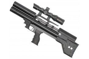 Пневматическая винтовка Krugergun Снайпер Буллпап 5.5 мм (300 мм, прямоток, передний взвод, пластиковая)