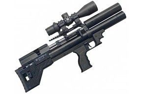 Пневматическая винтовка Krugergun Снайпер Буллпап 5.5 мм (300 мм, прямоток, передний взвод, пластиковая)