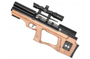 Пневматическая винтовка Krugergun Снайпер 5.5 мм Буллпап (300 мм, прямоток, дерево, передний взвод)