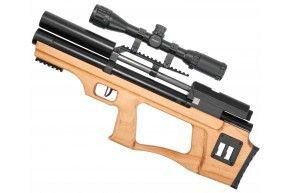 Пневматическая винтовка Krugergun Снайпер 6.35 мм Буллпап (300 мм, прямоток, дерево)
