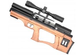 Пневматическая винтовка Krugergun Снайпер 6.35 мм Буллпап (300 мм, прямоток, передний взвод, дерево)